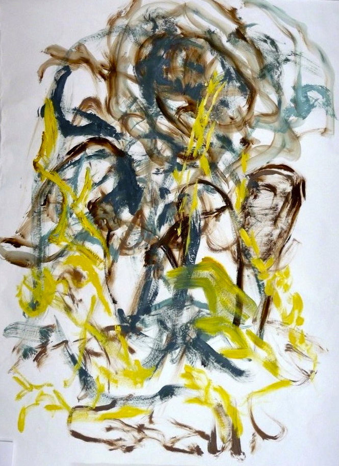 untitled gesture drawing #5, acrylic, abstraction, Canadian contemporary artist Barbra Edwards, Gulf Islands, BC