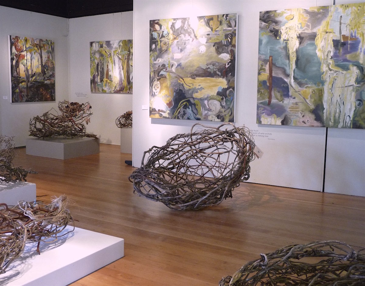 In The Skin of the Forest, installation view, Artcraft, Salt Spring Island, contemporary artist barbra edwards