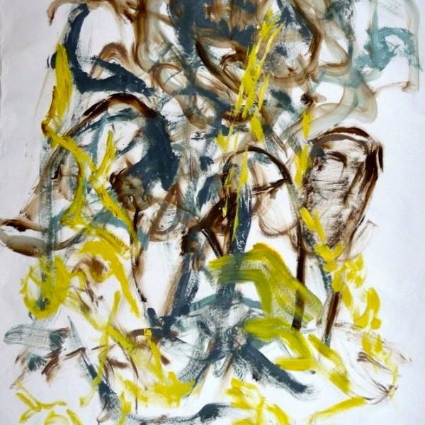 untitled gesture drawing #5, acrylic, abstraction, Canadian contemporary artist Barbra Edwards, Gulf Islands, BC