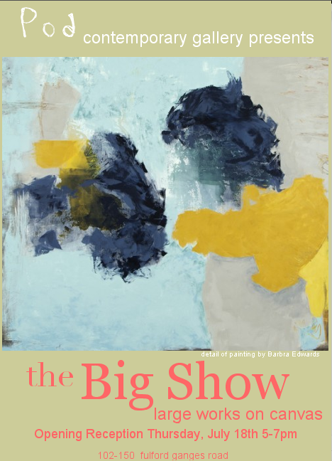 the big show at pod contemporary molecule of thought, oil painting by barbra edwards