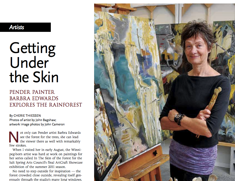 Getting Under the Skin - Article about Barbra Edwards in Aqua Magazine